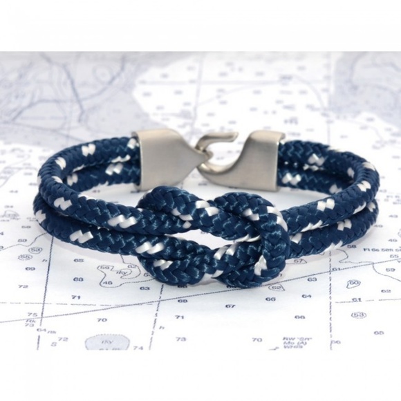 Jewelry - Lemon & Line Newport Navy & White Bracelet